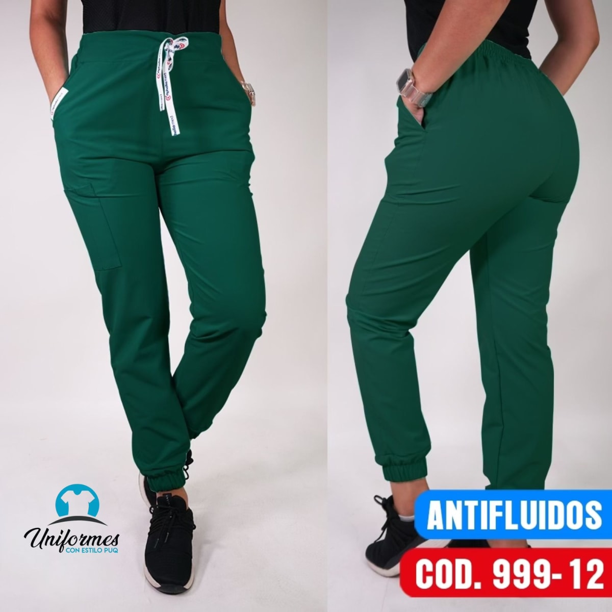 JOGGER UNISEX ANTIFLUIDO VERDE BOTELLA1