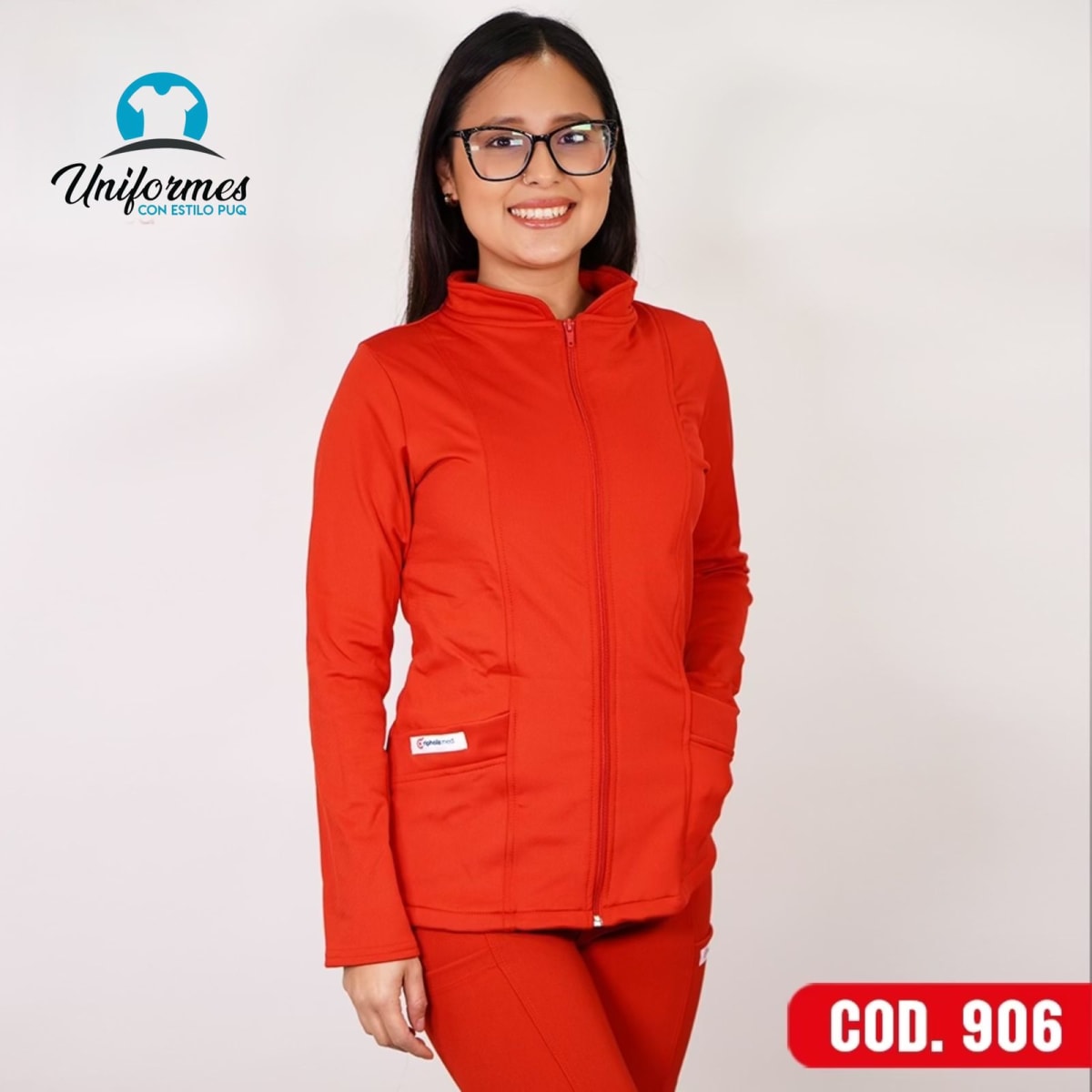 POLERON MUJER SPANDEX ROJO1