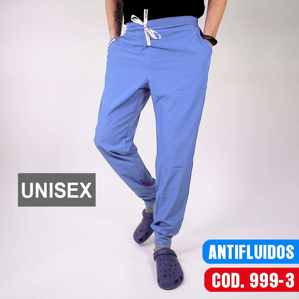 JOGGER UNISEX ANTIFLUIDO  CELESTE2