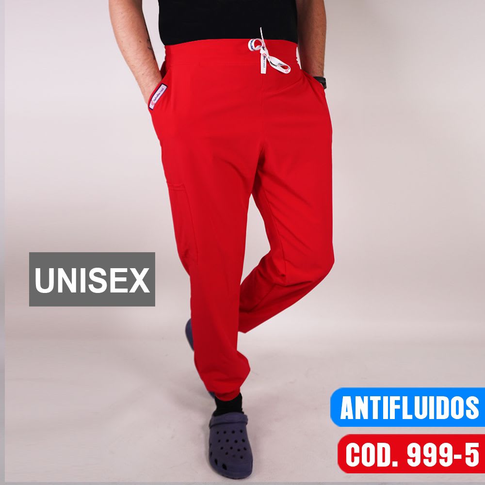 JOGGER UNISEX ANTIFLUIDO ROJO2