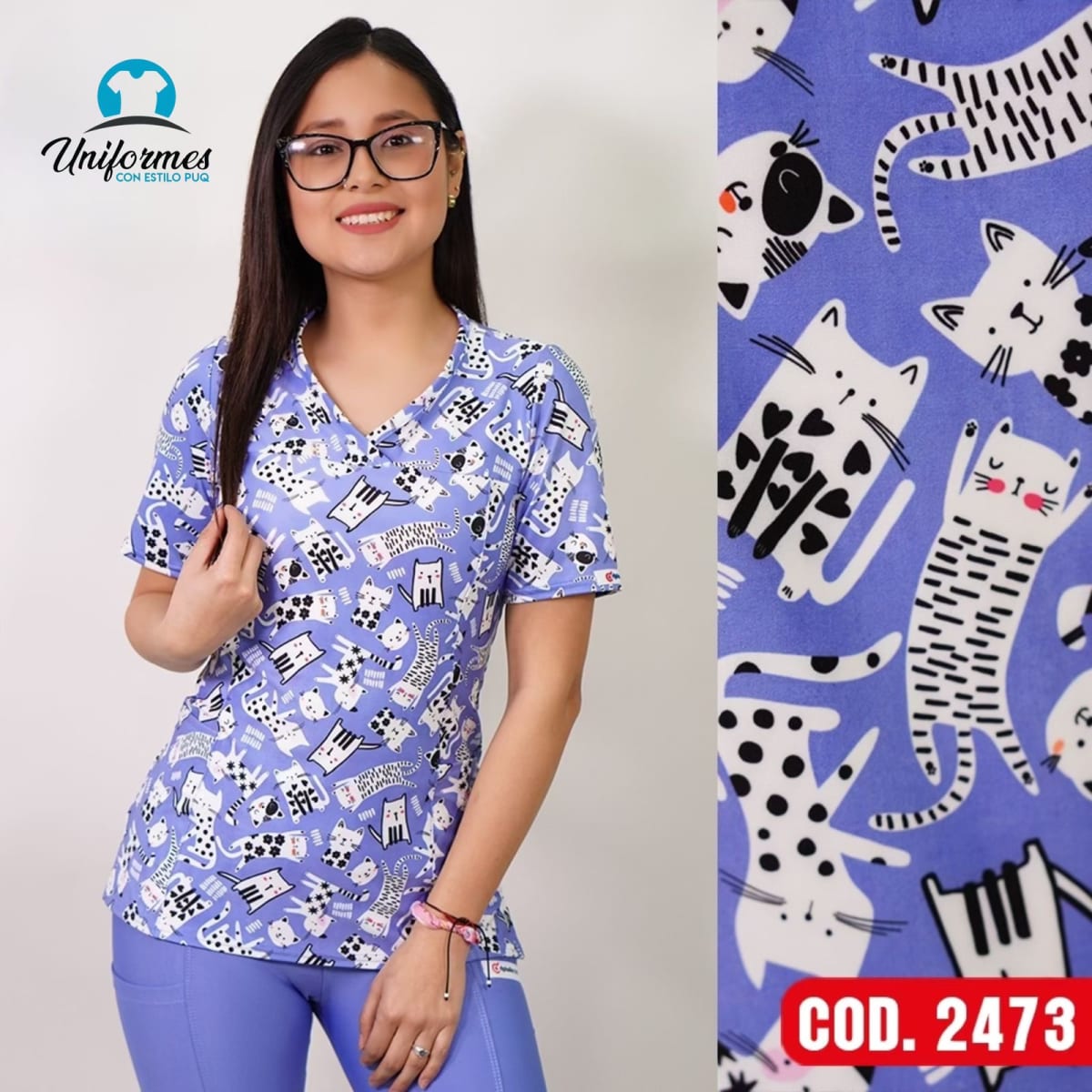 DELANTAL ESTAMPADO ELASTICADO 24731