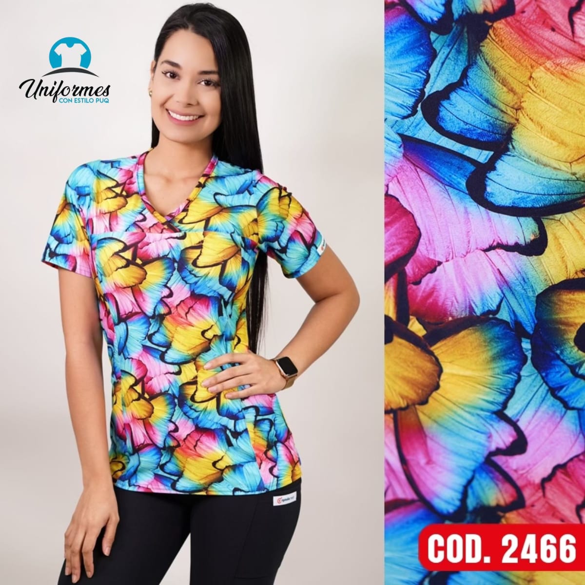 DELANTAL ESTAMPADO ELASTICADO 24661