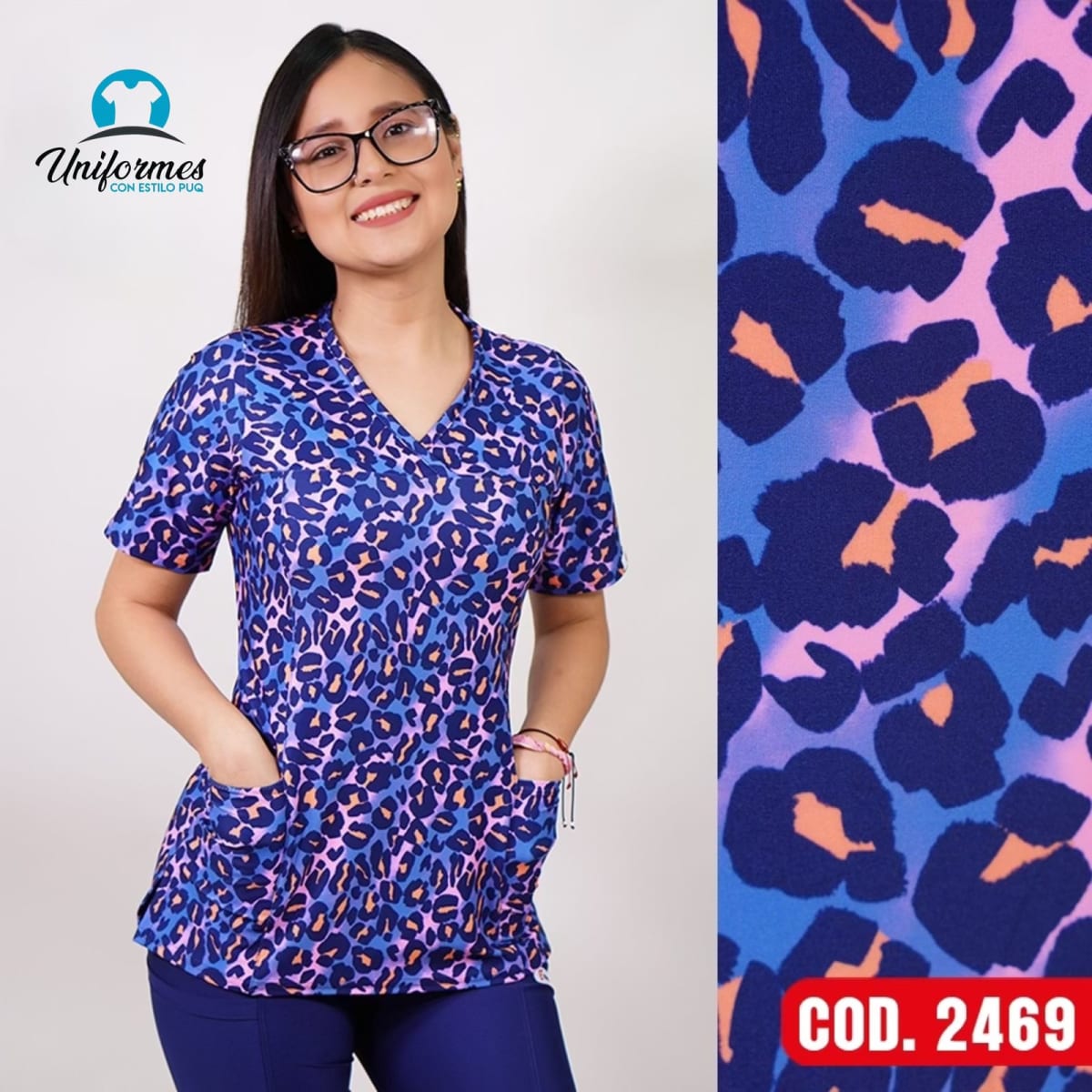 DELANTAL ESTAMPADO ELASTICADO 24691