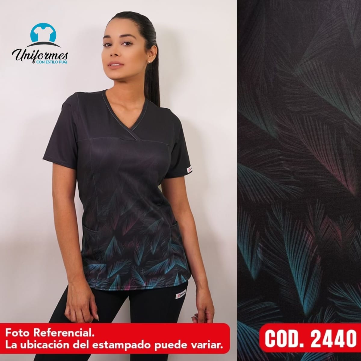 DELANTAL ESTAMPADO ELASTICADO 24401