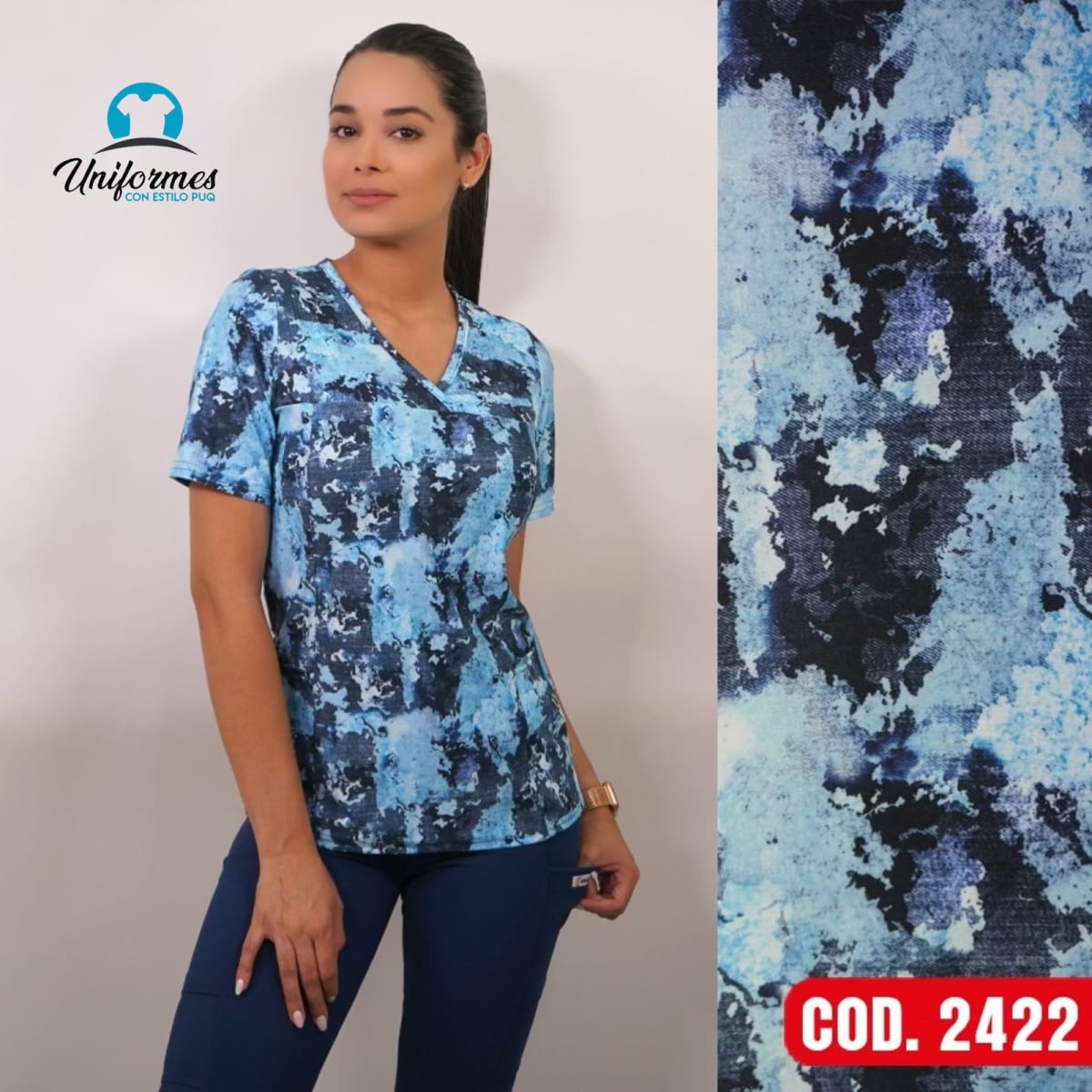 DELANTAL ESTAMPADO ELASTICADO 24221