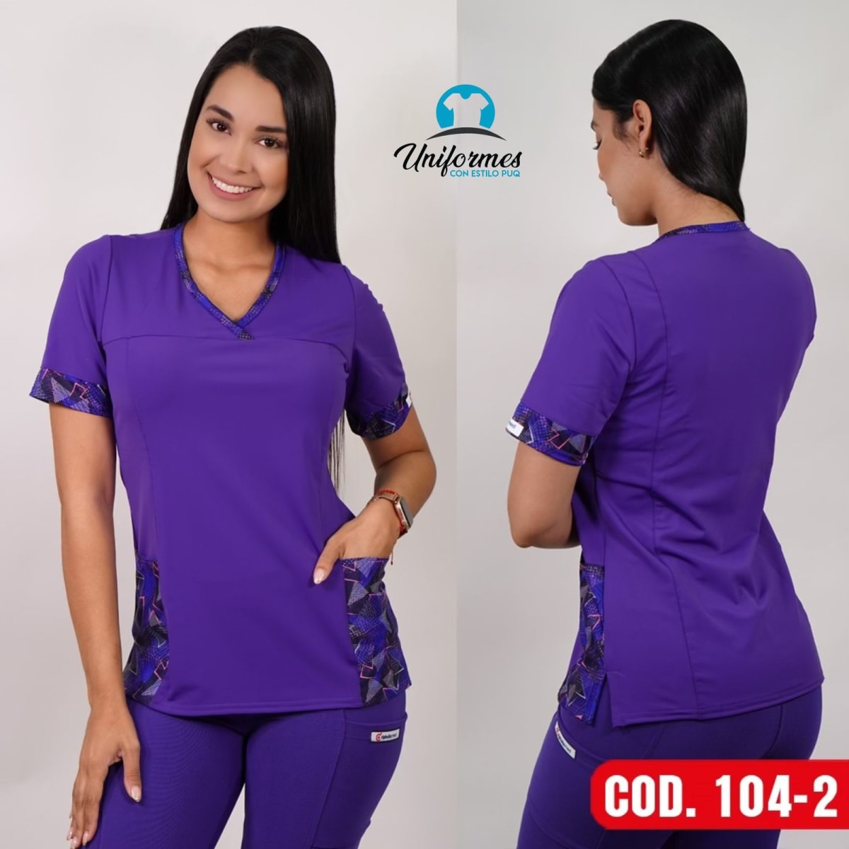 DELANTAL ESTAMPADO ELASTICADO 104-21