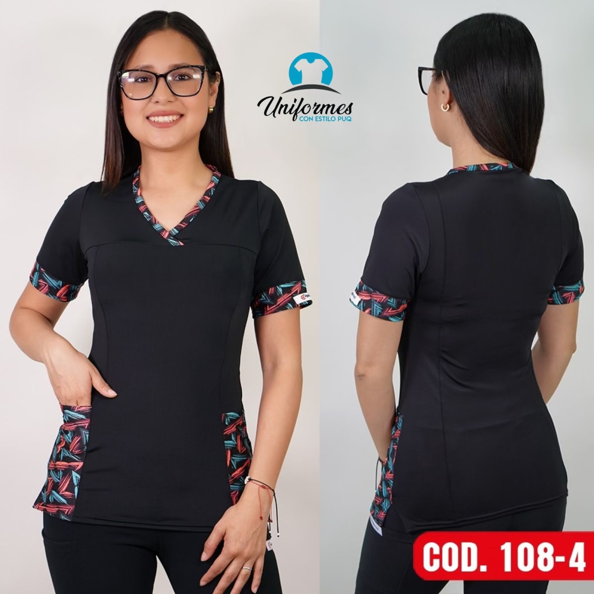 DELANTAL ESTAMPADO ELASTICADO 108-41