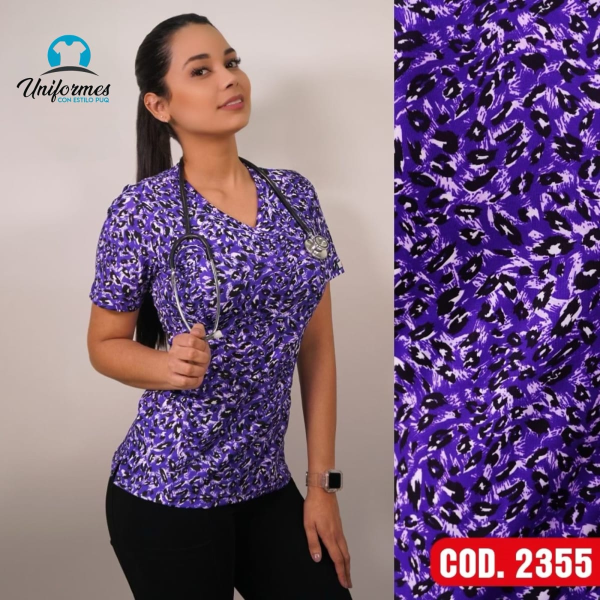 DELANTAL ESTAMPADO ELASTICADO 23551