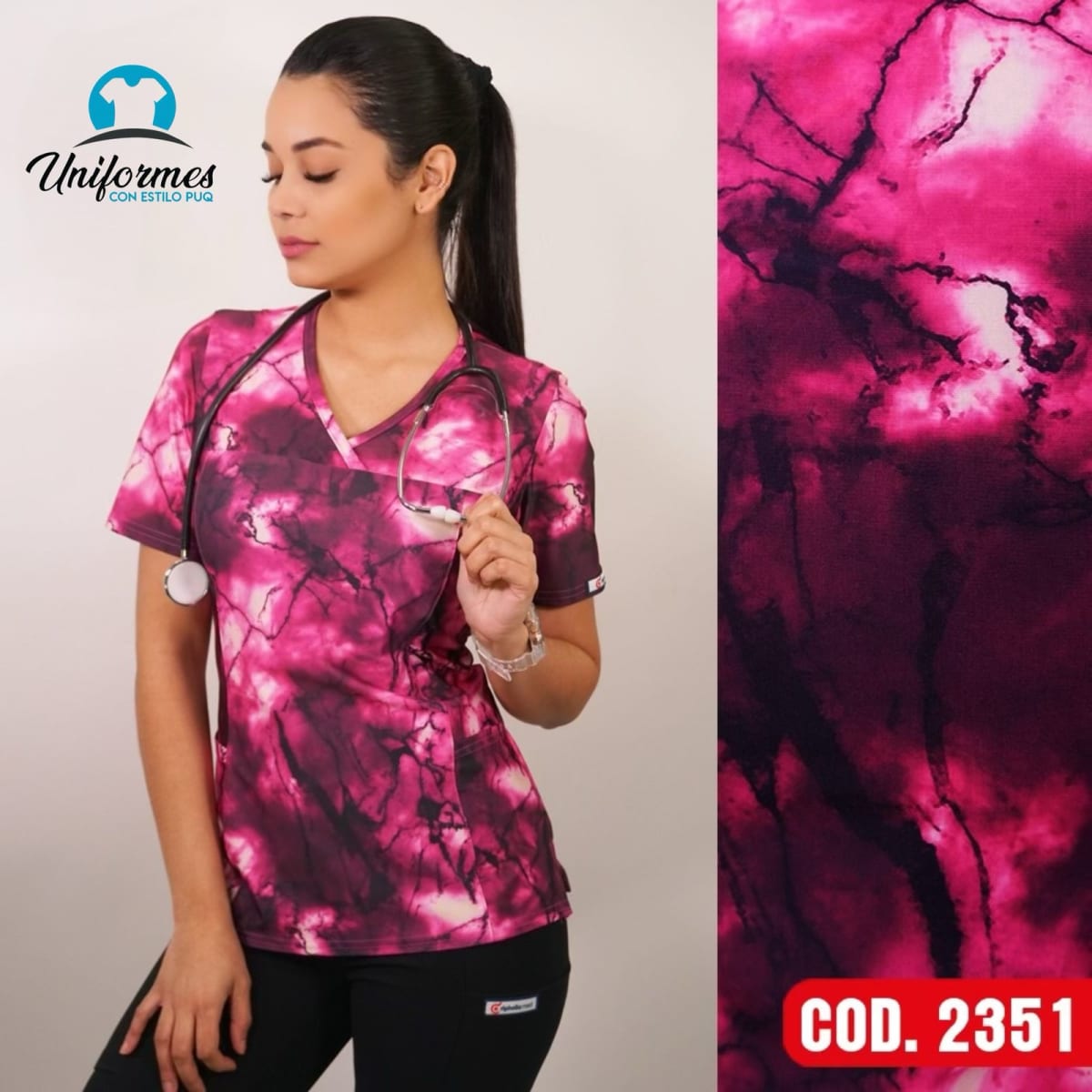 DELANTAL ESTAMPADO ELASTICADO 23511