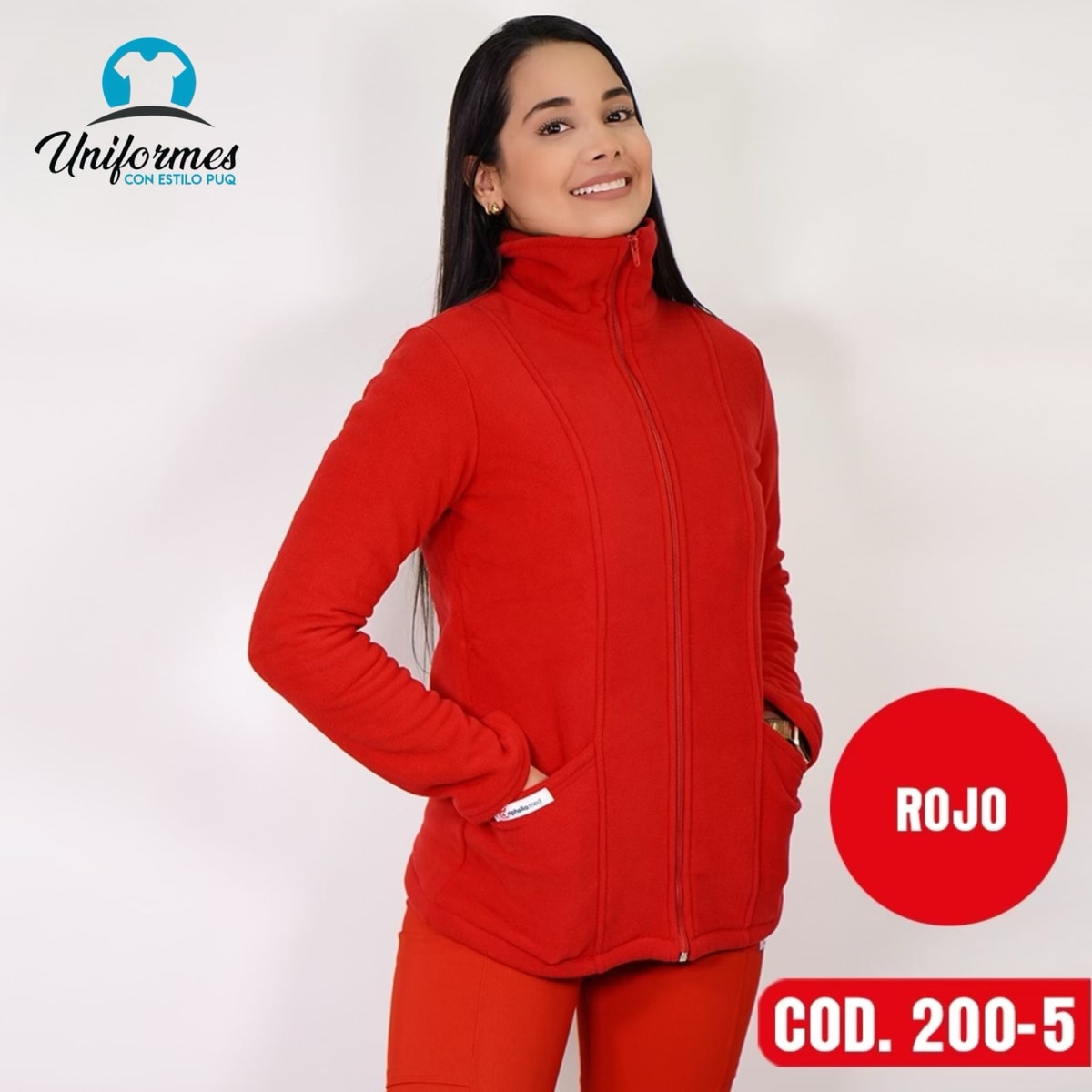 POLAR MUJER RIPHOLIA ROJO1