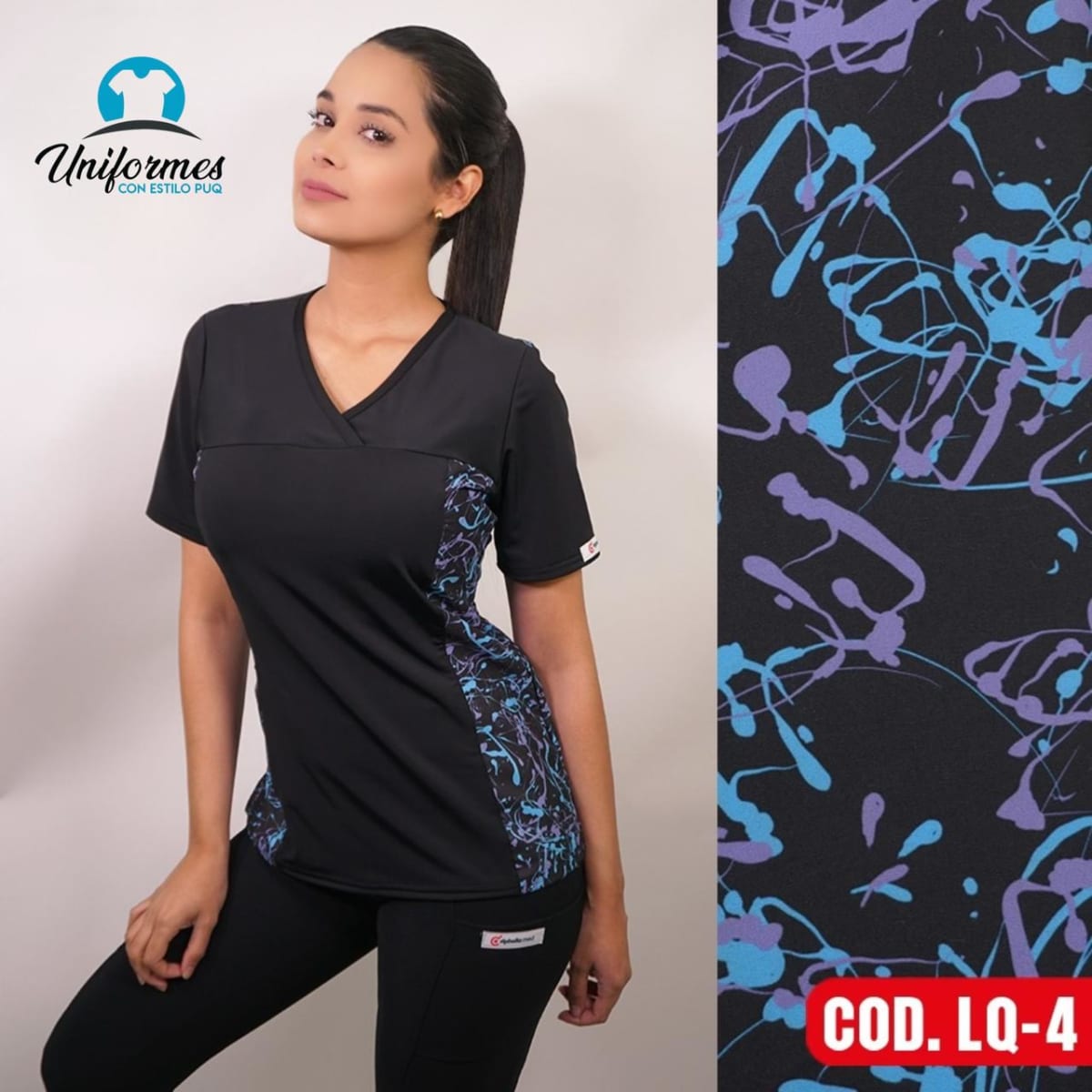 DELANTAL ESTAMPADO ELASTICADO LQ-41