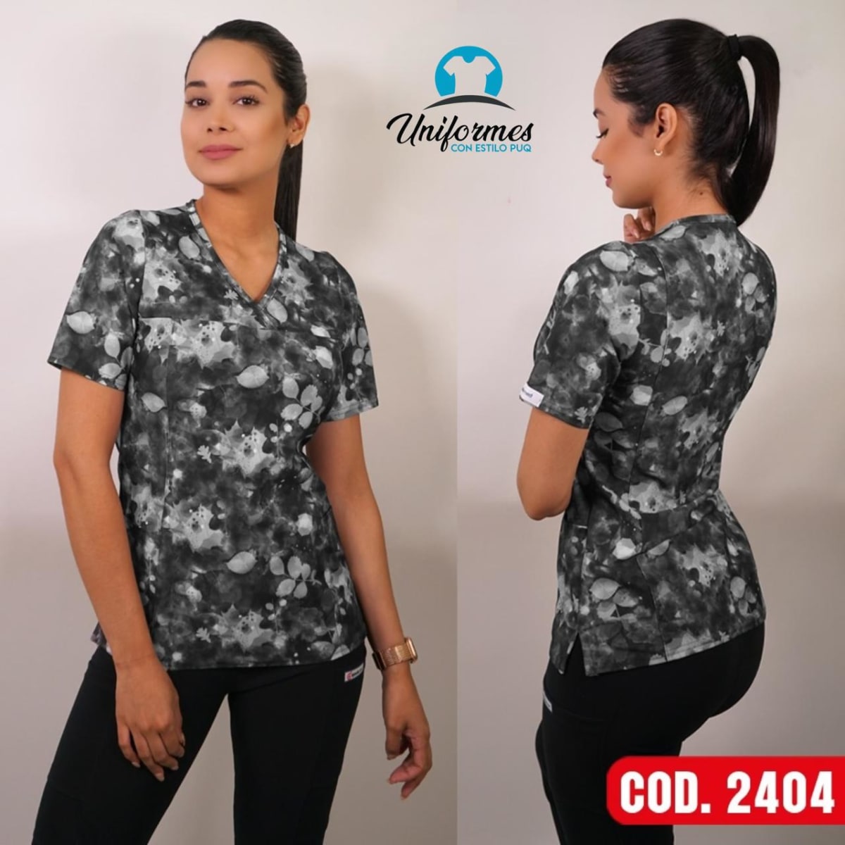 DELANTAL ESTAMPADO ELASTICADO 24041