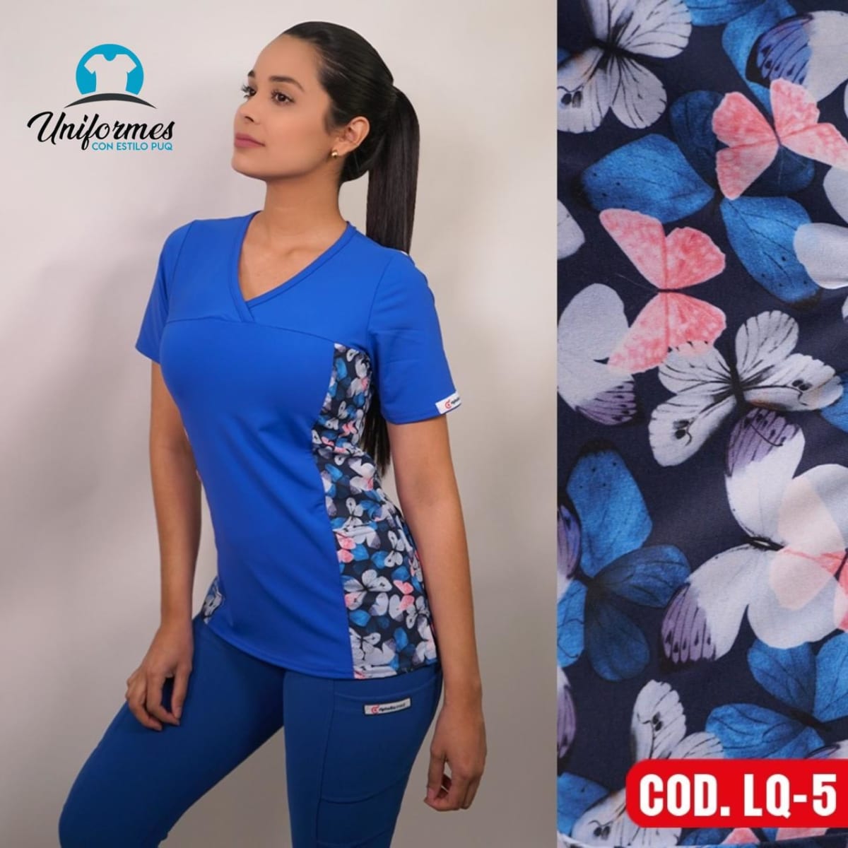 DELANTAL ESTAMPADO ELASTICADO LQ-51