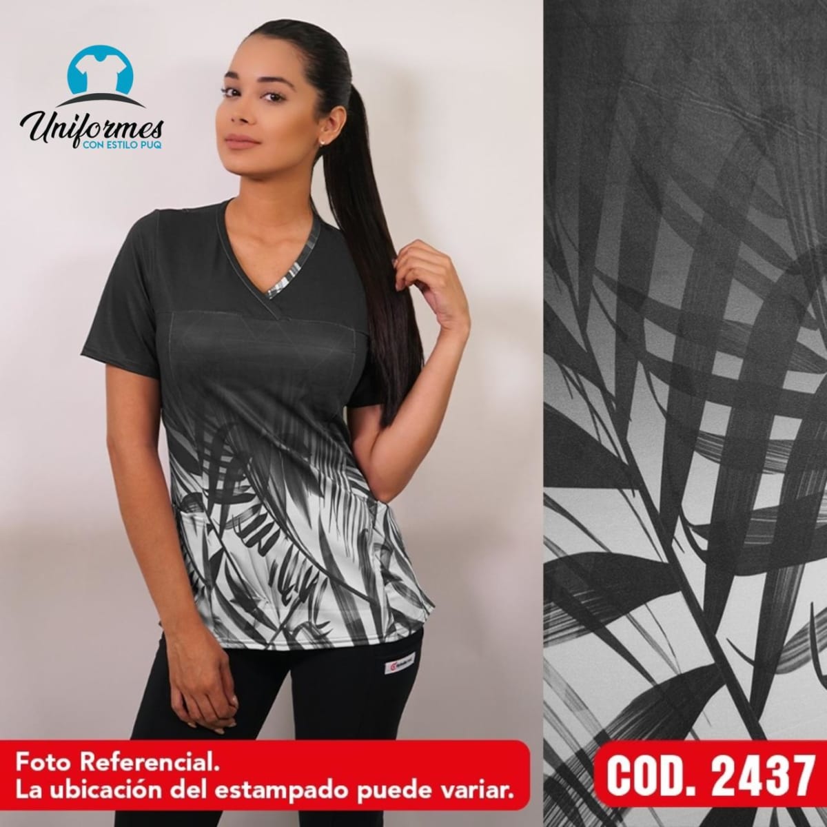 DELANTAL ESTAMPADO ELASTICADO 24371