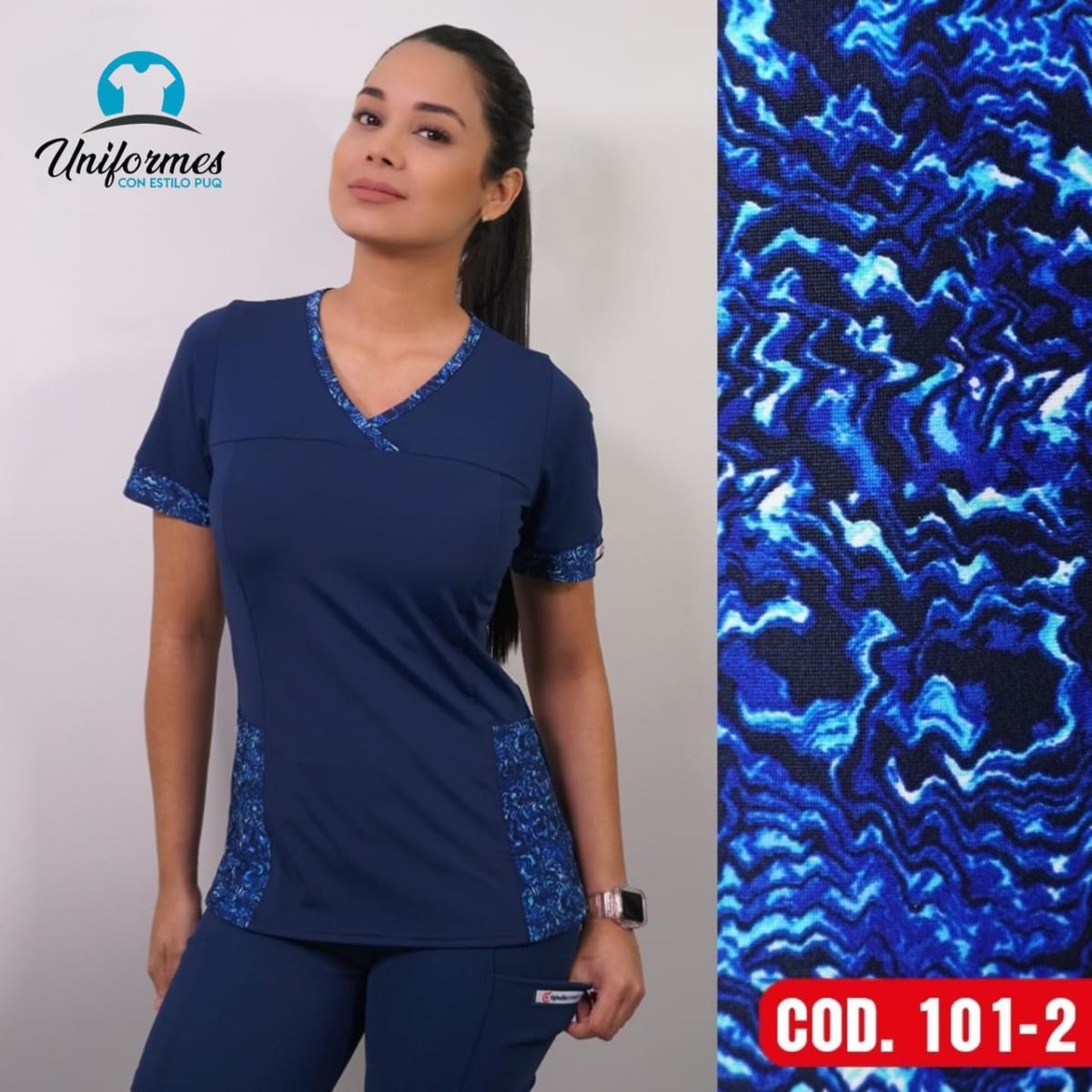 DELANTAL ESTAMPADO ELASTICADO 101-21