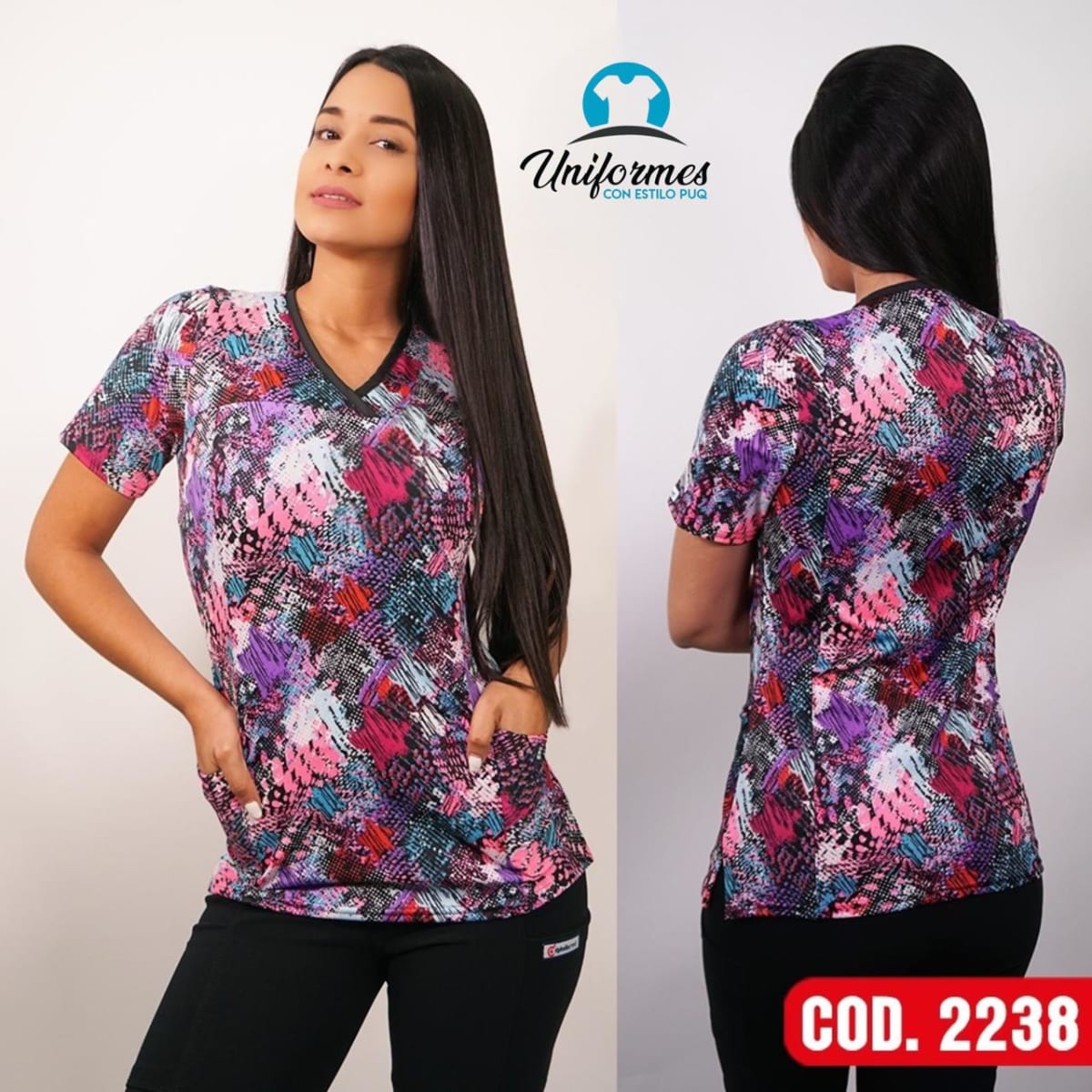 DELANTAL ESTAMPADO ELASTICADO 22381