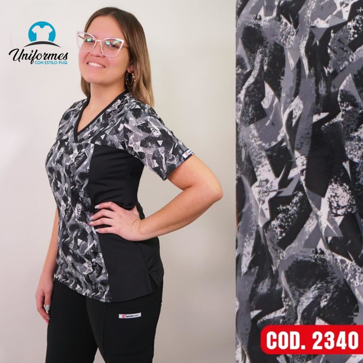 DELANTAL ESTAMPADO ELASTICADO 23401