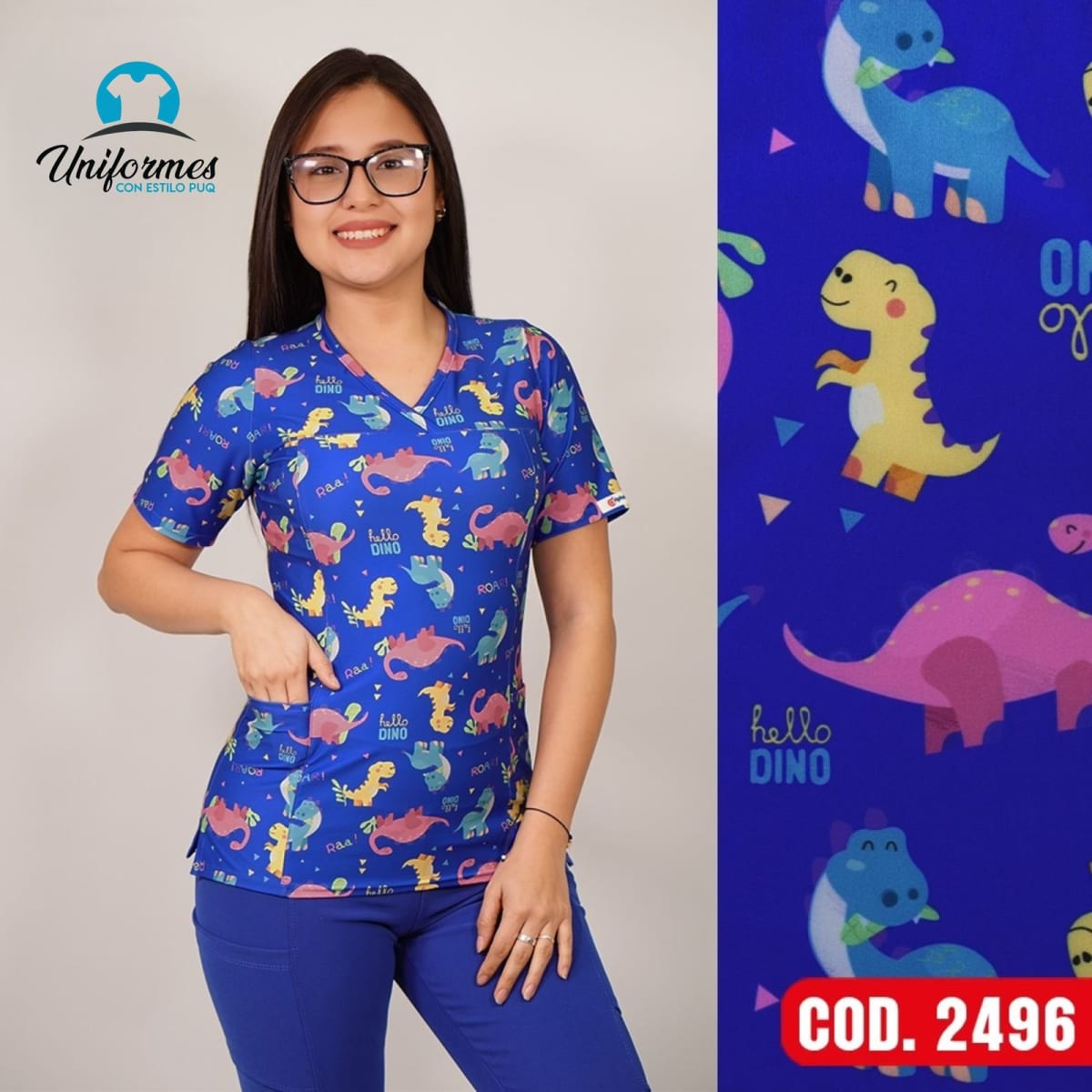 DELANTAL ESTAMPADO ELASTICADO 24961