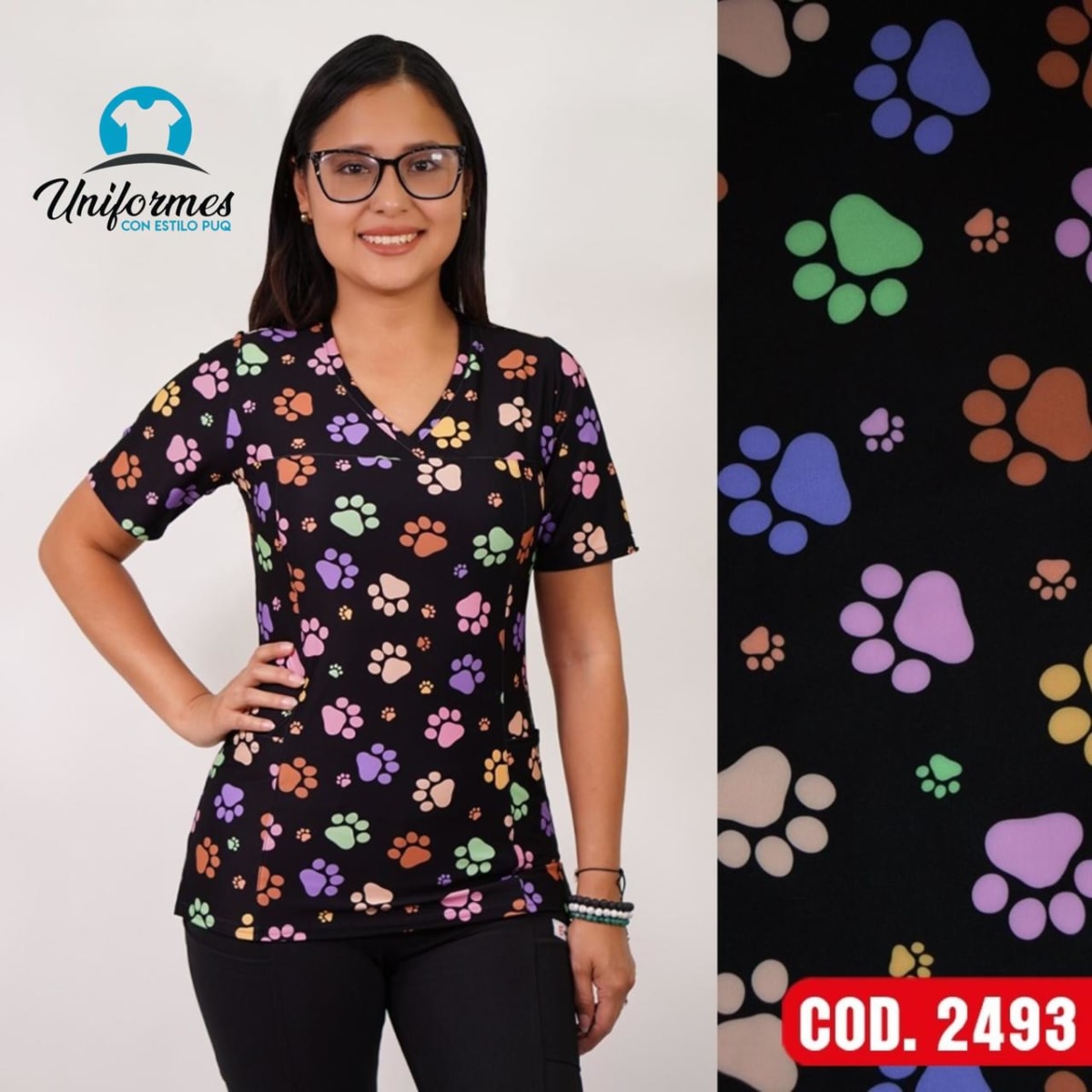 DELANTAL ESTAMPADO ELASTICADO 24931