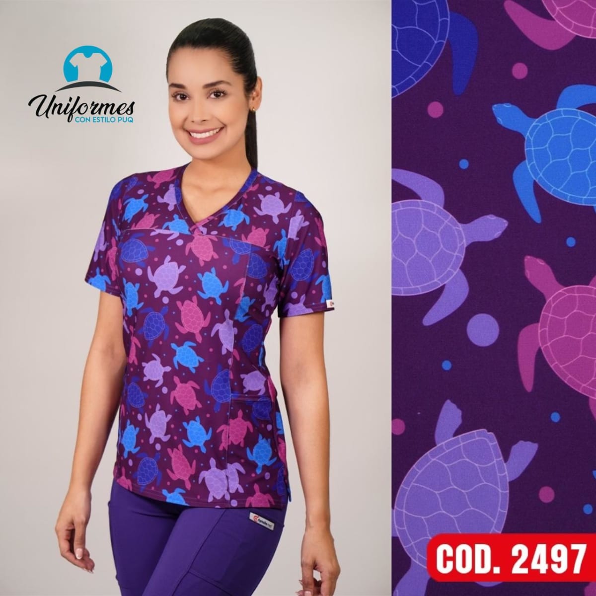 DELANTAL ESTAMPADO ELASTICADO 24971