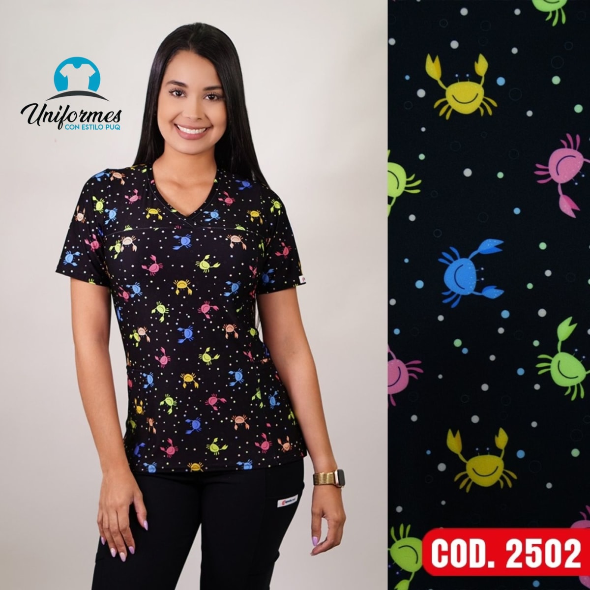 DELANTAL ESTAMPADO ELASTICADO 25021