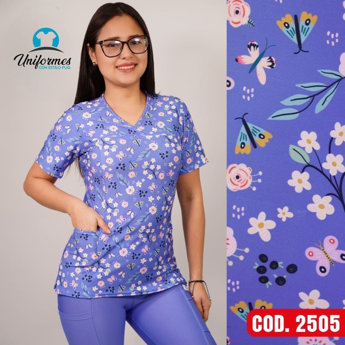 DELANTAL ESTAMPADO ELASTICADO 25051