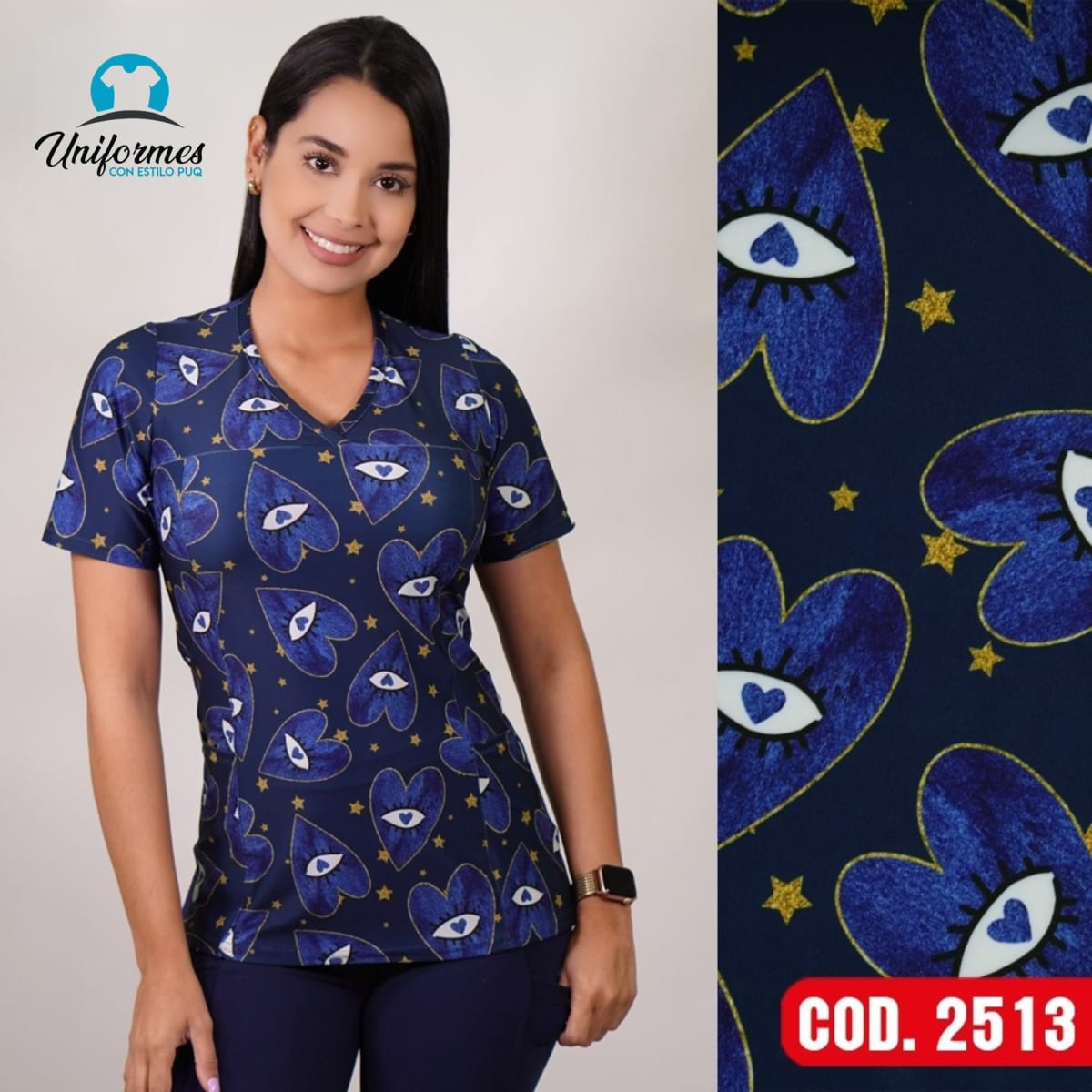 DELANTAL ESTAMPADO ELASTICADO 25131