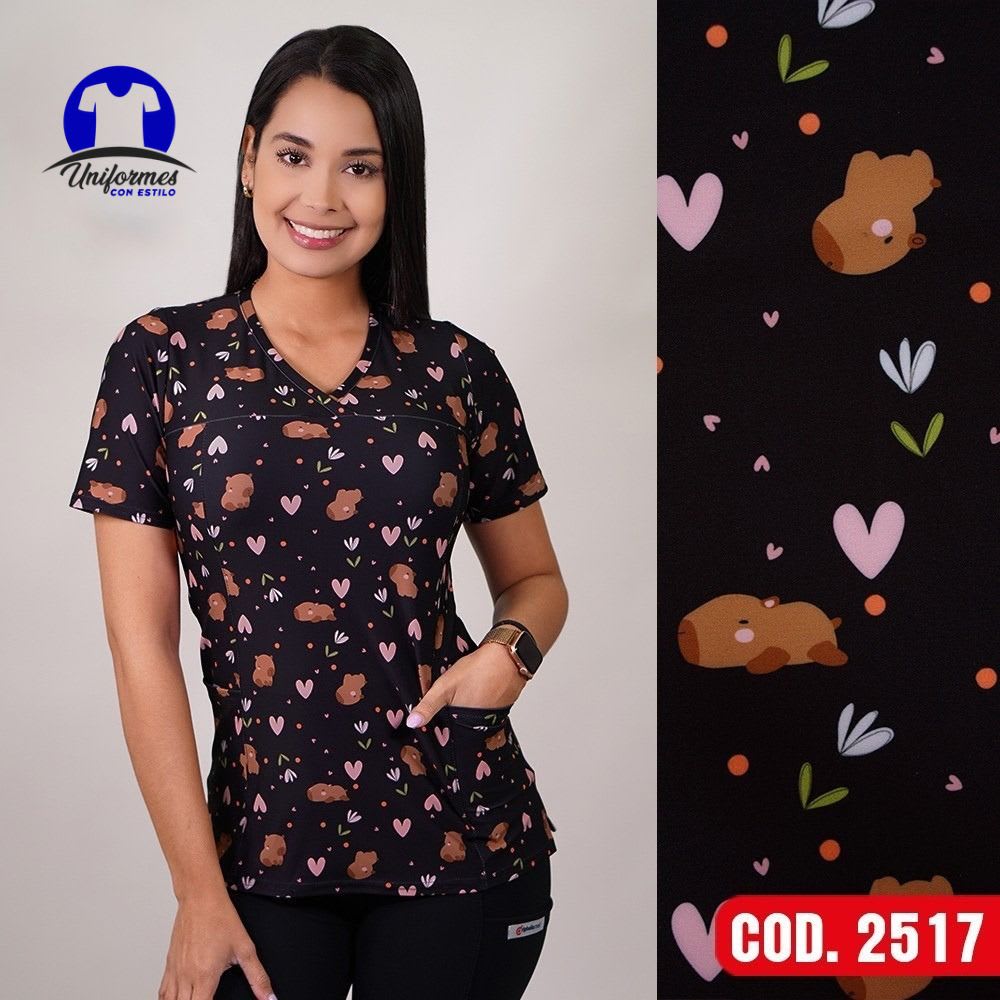 DELANTAL ESTAMPADO ELASTICADO 25171