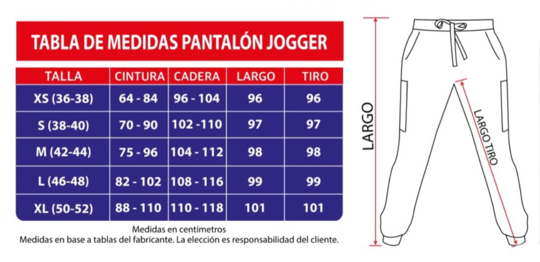 JOGGER UNISEX ANTIFLUIDO ROJO3