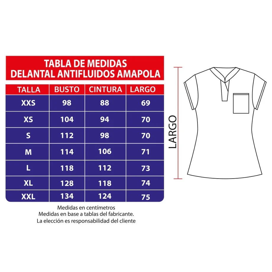 DELANTAL AMAPOLA ANTIFLUIDOS AZUL MARINO2