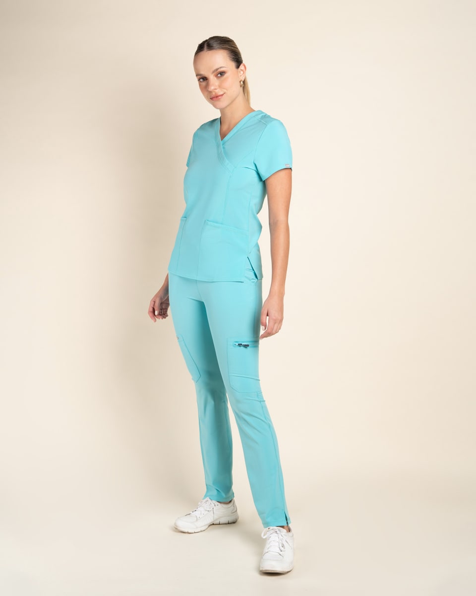DELANTAL MUJER SPORT STRETCH TURQUESA5