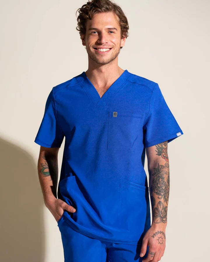 DELANTAL HOMBRE SPORT STRETCH AZUL REY1