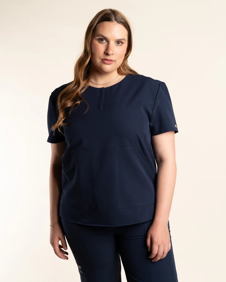 DELANTAL MUJER +CURVE AZUL MARINO1