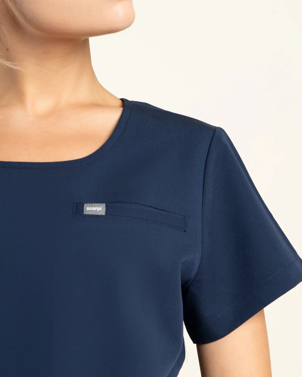 DELANTAL MUJER DYNAMIC RIB AZUL MARINO3