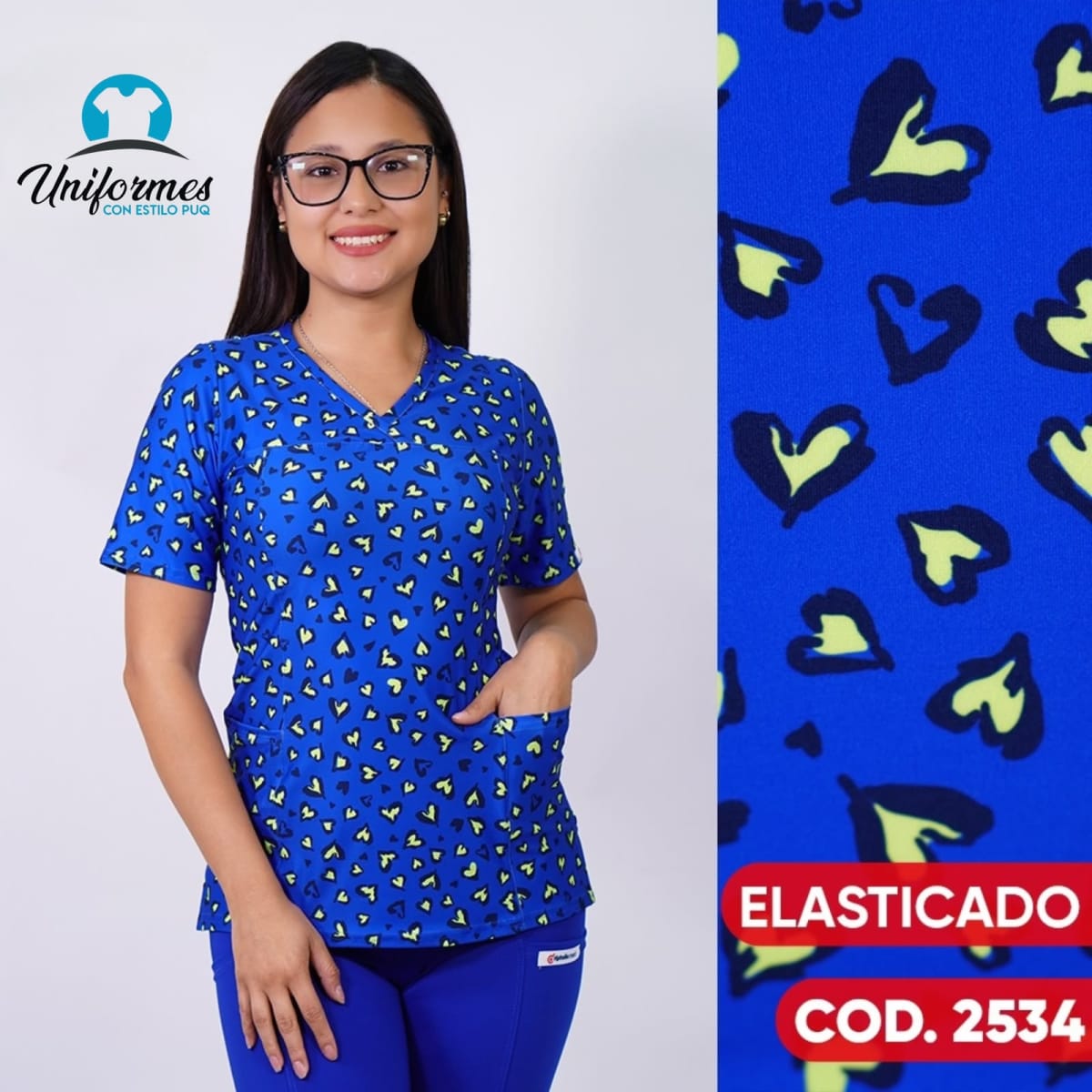 DELANTAL ESTAMPADO ELASTICADO 25342