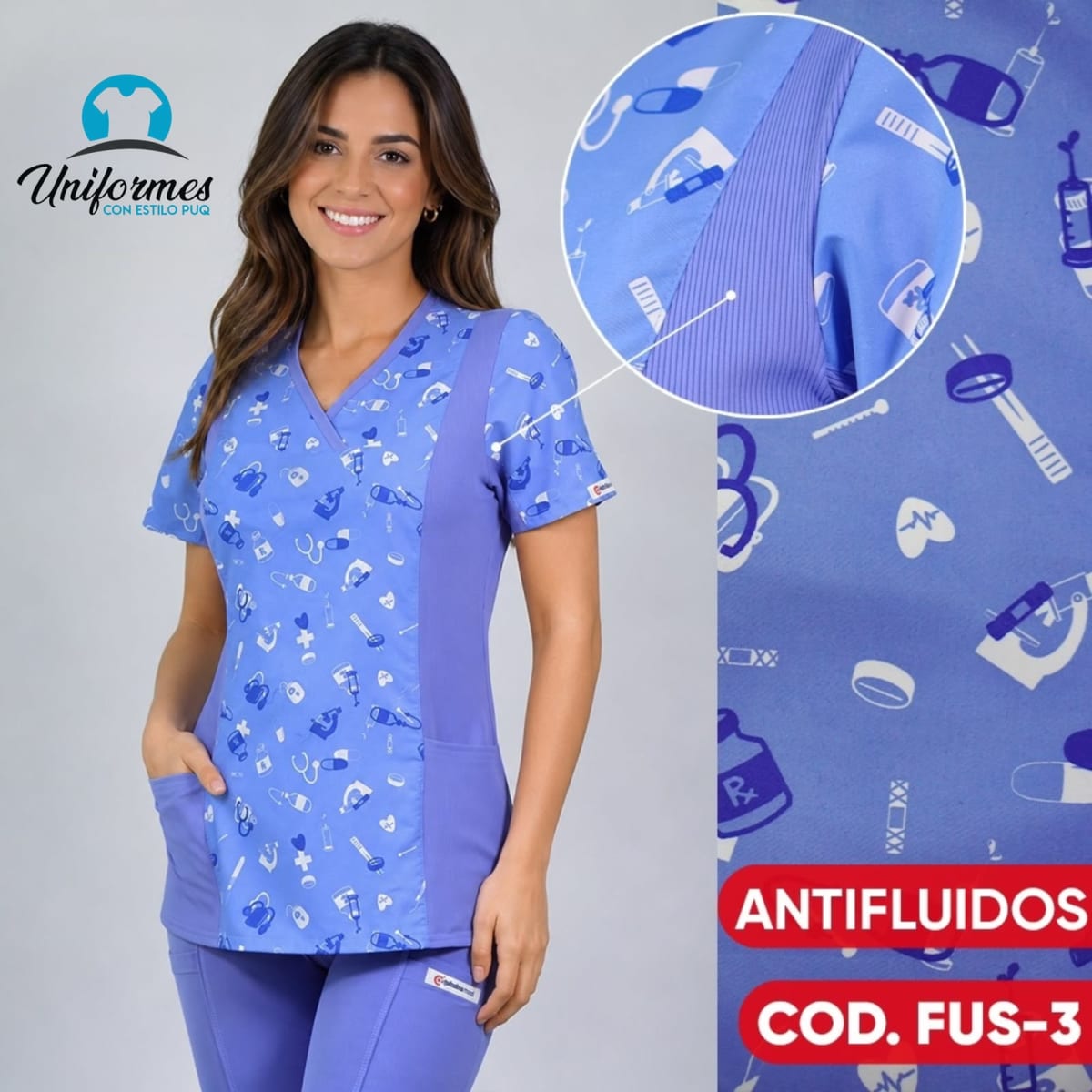 DELANTAL ANTIFLUIDOS ESTAMPADO FUS-31