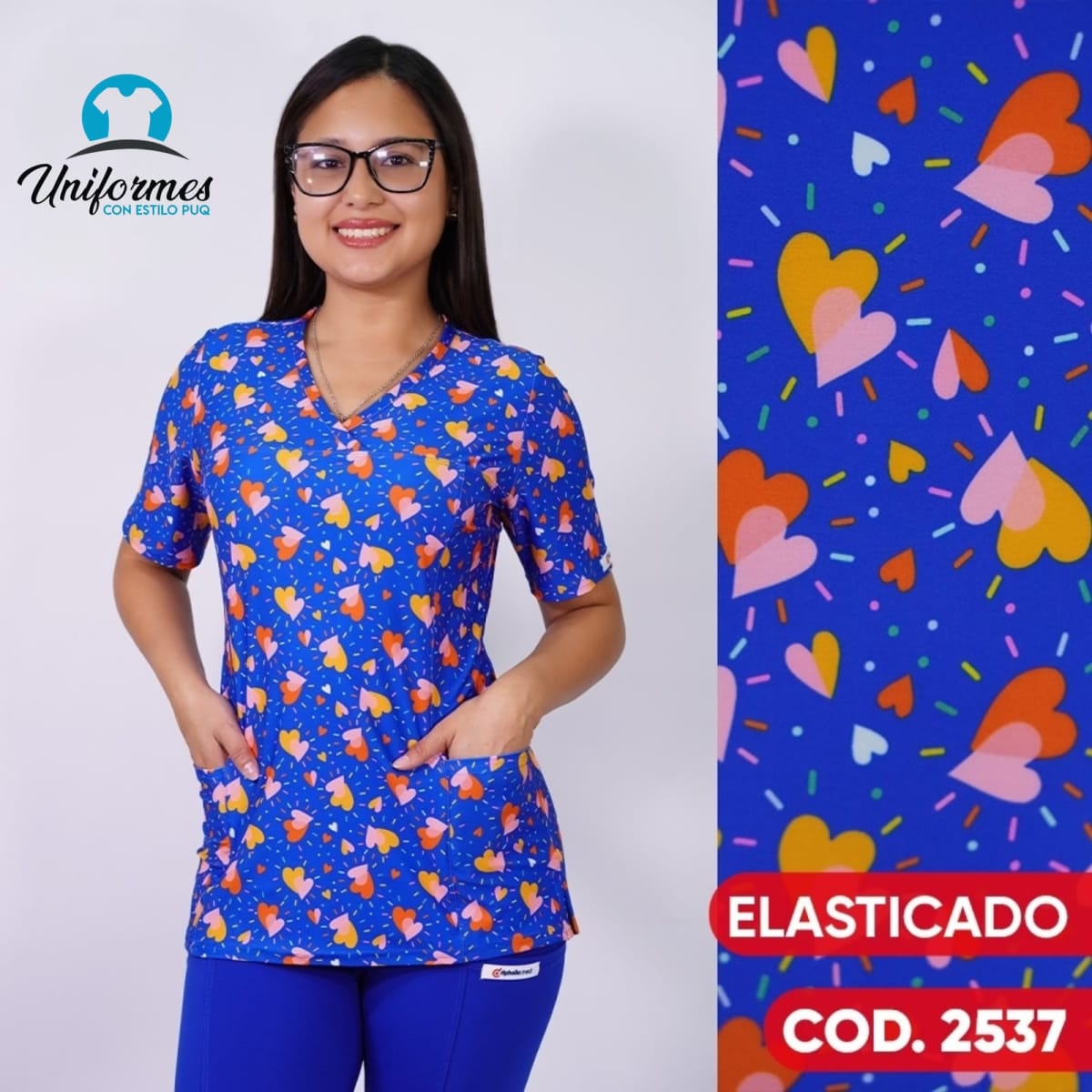 DELANTAL ESTAMPADO ELASTICADO 25372