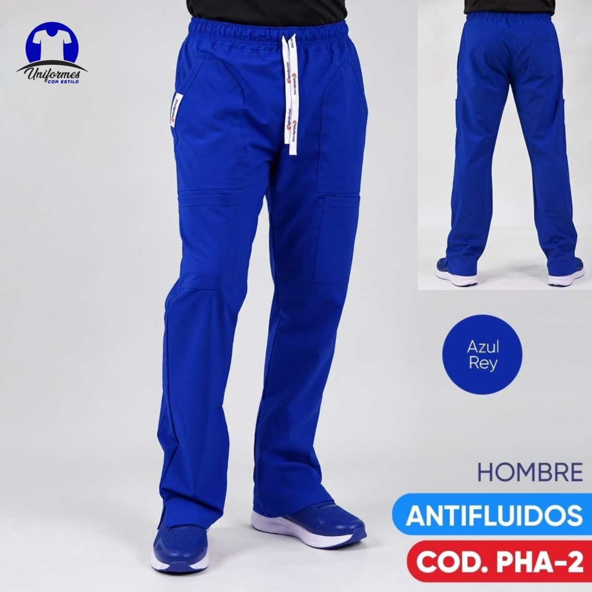PANTALON HOMBRE ANTIFLUIDOS AZUL REY2