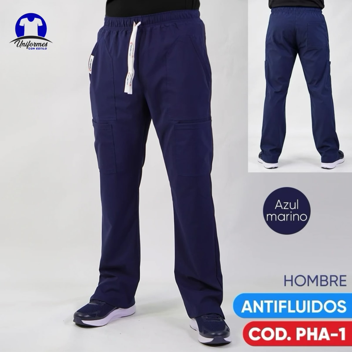 PANTALON HOMBRE ANTIFLUIDOS AZUL MARINO2