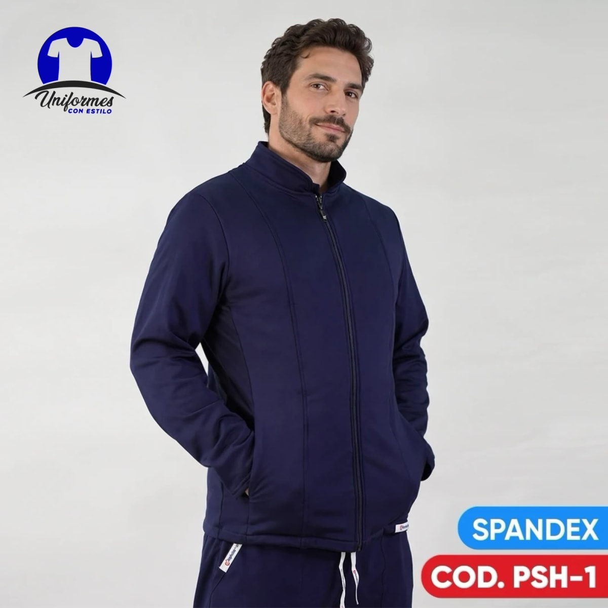 POLERON HOMBRE SPANDEX AZUL MARINO2