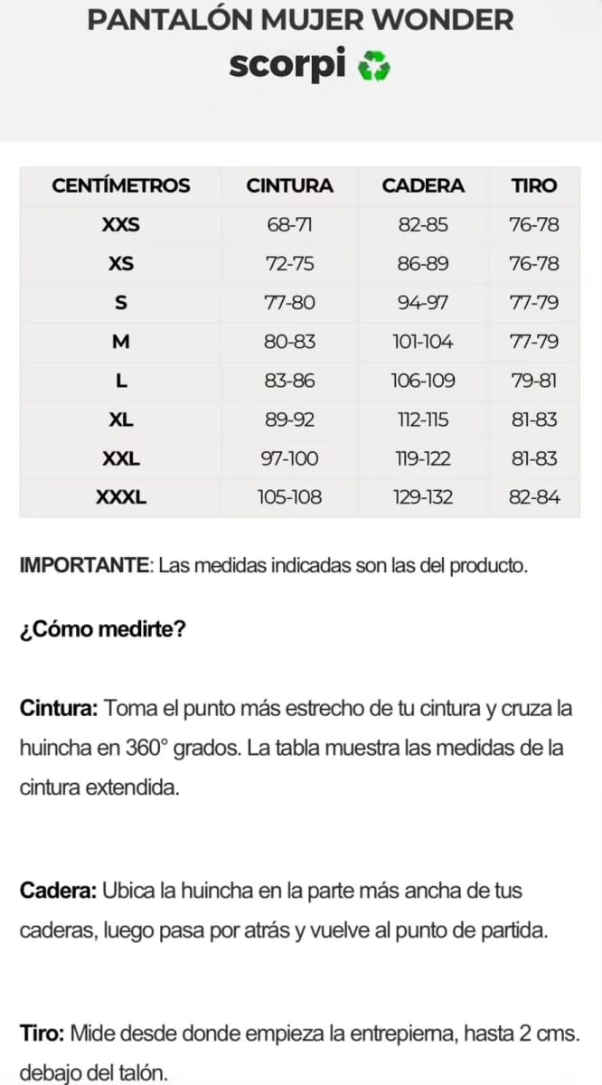 PANTALON MUJER WONDER REY7