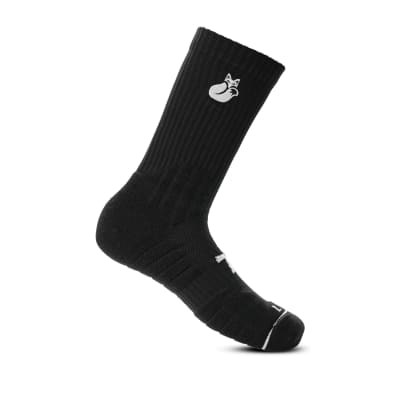 Calcetin Crew Black White D3 Tilki Lehinde M24W