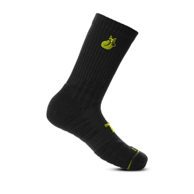 Calcetin Crew Black Yelow Fluor D3 Tilki Lehinde M24W