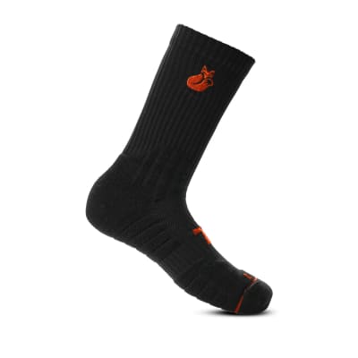 Calcetin Crew Black Orange D3 Tilki Lehinde M24W