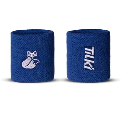 Muñequera Corta Pro Algodón Terry Interior Tilki Lehinde Blue/White M24W ( Corta )