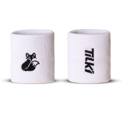 Muñequera Corta Pro Algodón Terry Interior Tilki Lehinde White/Black M24W ( Corta )