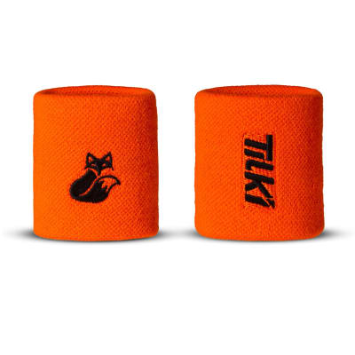 Muñequera Corta Pro Algodón Terry Interior Tilki Lehinde Orange/Black M24W ( Corta )