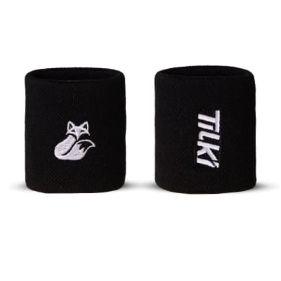 Muñequera Corta Pro Algodón Terry Interior Tilki Lehinde Black/White M24W ( Corta )