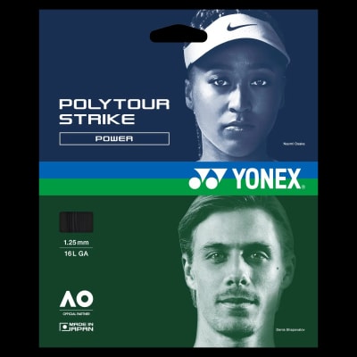 Set Cuerda Yonex Poly tour Strike 1.25 / 16L GA COOL BLACK