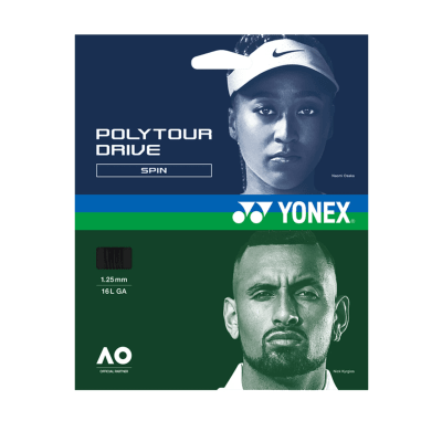 Set Cuerda Yonex Poly Tour Drive 1.25M Black